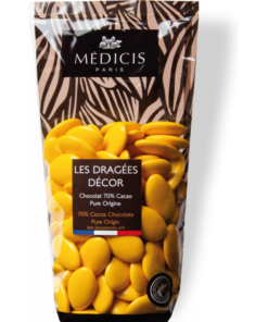 Dragées chocolat médicis jaune safran