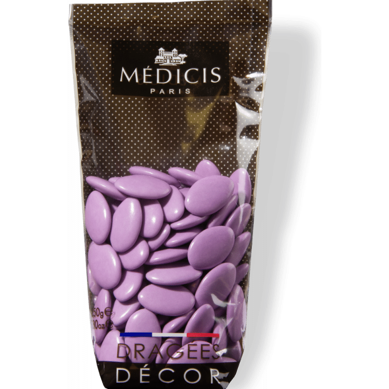 Dragees chocolat mauve medicis