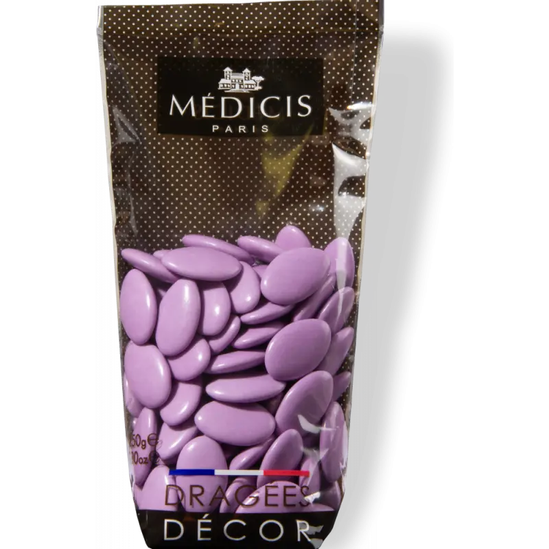 Dragees chocolat mauve medicis