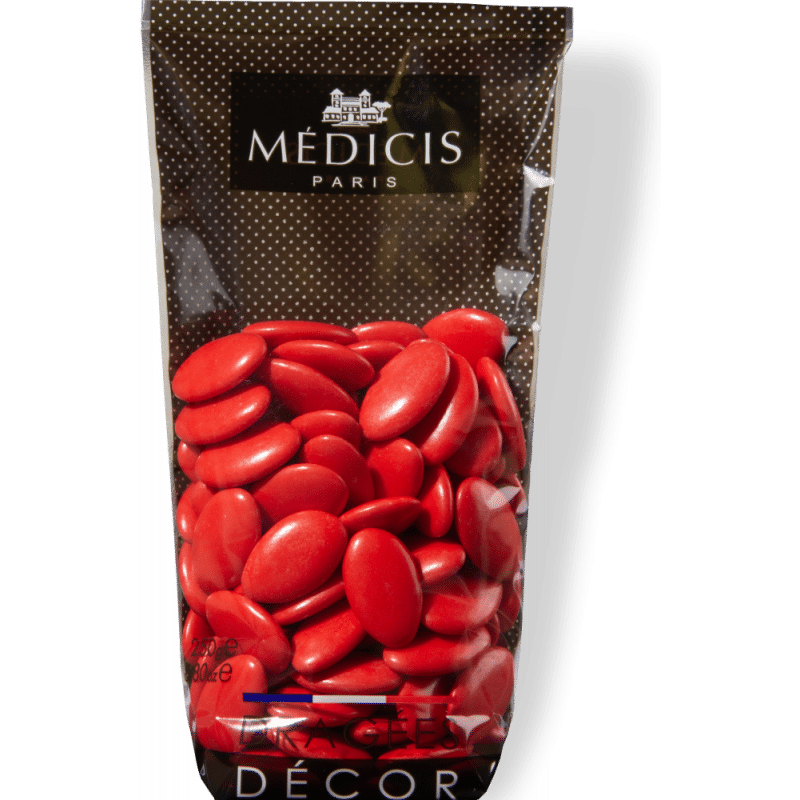 dragees chocolat rouge medicis