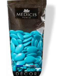 Dragees chocolat turquoise Medicis