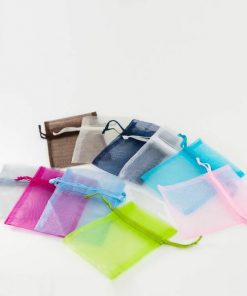 Alternative view of Sac à dragées organza - Corail - Lot de 10