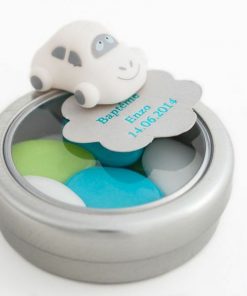 Alternative view of Boite à dragées ronde en métal