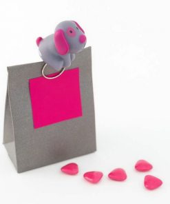 Clip Bill le chien rose et gris