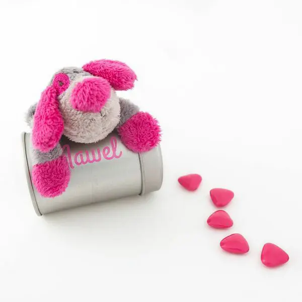 Boite à dragées cylindre en métal – Image 2