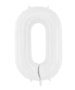 ballon chiffre 0 blanc