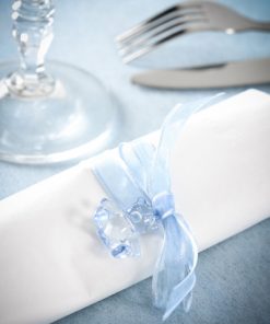 Ourson pendentif en plexi bleu - Lot de 4