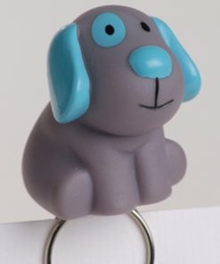 Alternative view of Clip chien turquoise dragées baptême