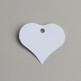 etiquette dragées mariage coeur blanc