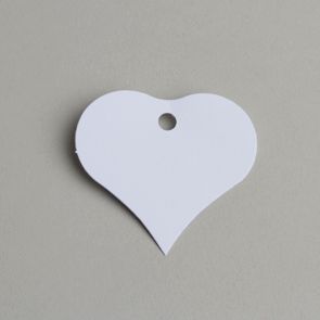 etiquette dragées mariage coeur blanc