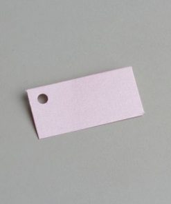 etiquette rectangle rose nacré
