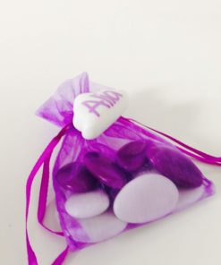 sac a dragees violet organza