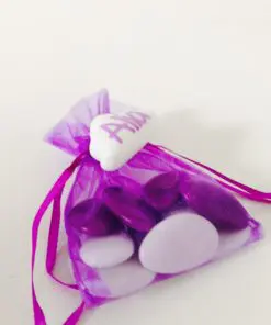 sac a dragees violet organza