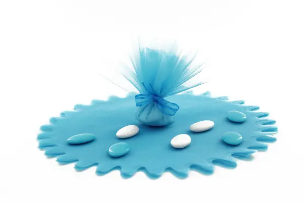 tulle cristal turquoise-lot de 10