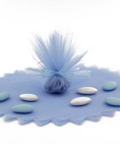 tulle cristal bleu ciel-lot de 10