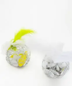 Boule a dragées en metal argent