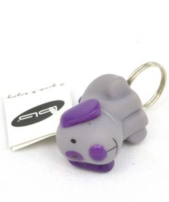 Alternative view of Clip chien violet dragées baptême