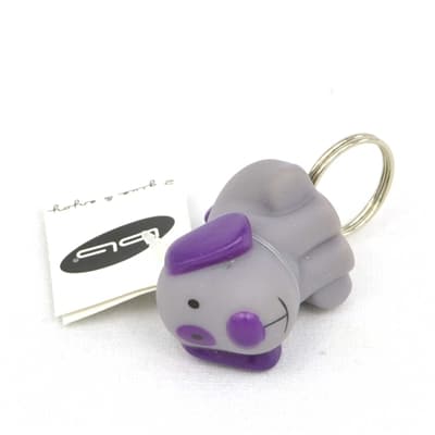 Clip chien violet dragées baptême – Image 2