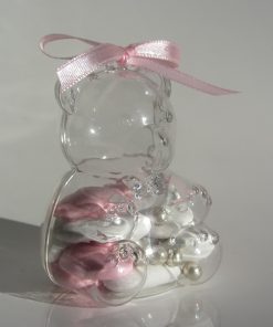 Contenant dragées ourson en plexi - dragées bapteme