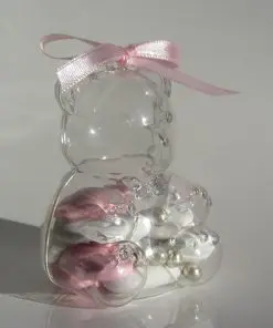 Contenant dragées ourson en plexi - dragées bapteme