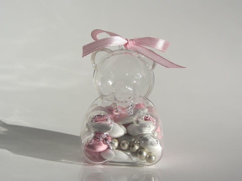 Contenant dragées ourson en plexi - dragées bapteme – Image 3