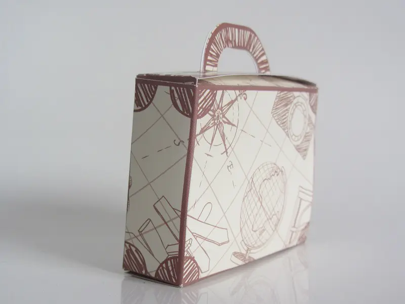 Boite à dragées valise - Thème voyage - Lot de 10 – Image 2