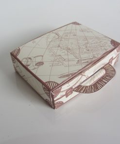 Boite à dragées valise - Thème voyage - Lot de 10