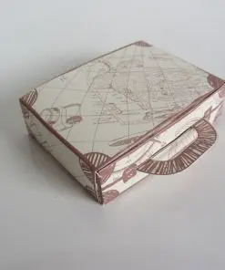 Boite à dragées valise - Thème voyage - Lot de 10