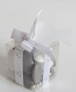 Boite à dragées cube -Transparent - 5cm - Lot de 10