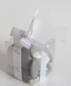 Boite à dragées cube -Transparent - 5cm - Lot de 10