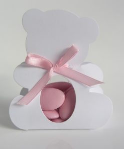 Alternative view of Contenant dragées ourson - Blanc nacré -Dragées Baptême