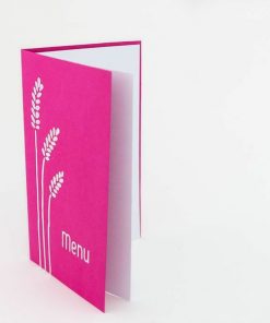 Menu fuchsia pour communion