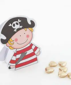 Boite à dragées pirate - Lot de 10 ballotins