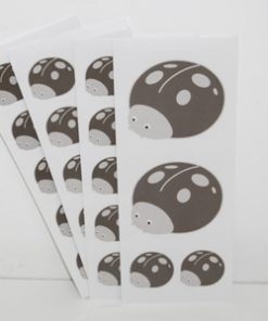 sticker coccinelle taupe