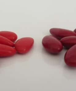 dragées rouge et bordeaux