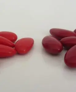 dragées rouge et bordeaux