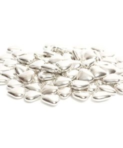 dragées petits coeur argenté