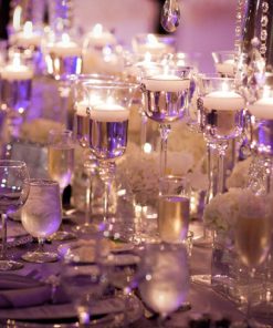 Alternative view of Bougie flottante argenté X 50