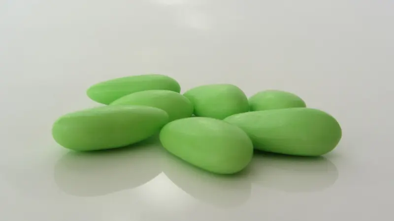 dragees amande vert nature