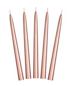 bougie longue chandelier rose gold