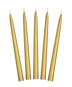 bougie longue chandelier or