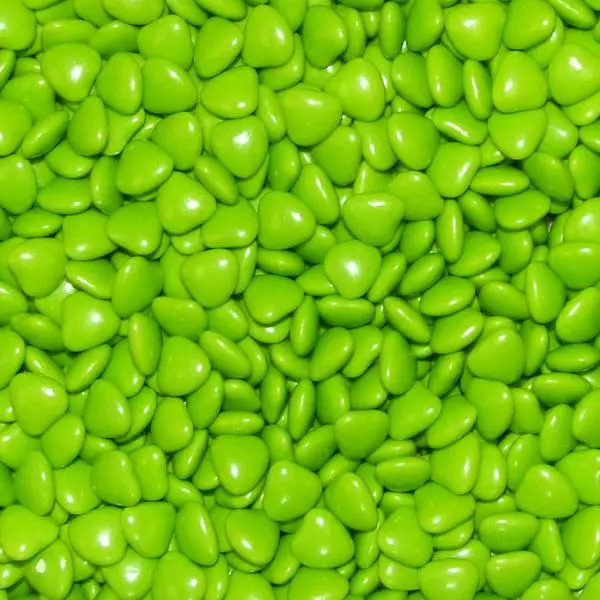 dragées cœur vert anis