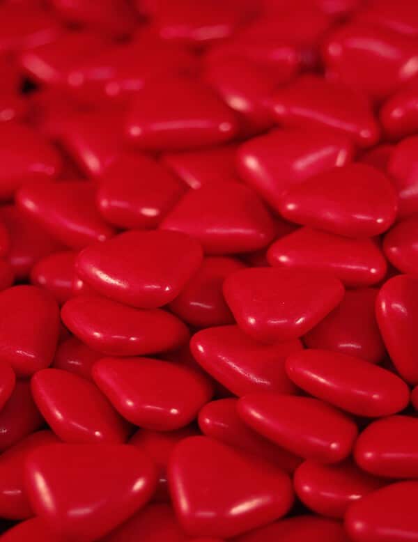 dragées coeur rouge