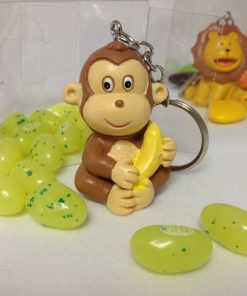 Alternative view of Baptême thème jungle - Porte clés avec boite cube