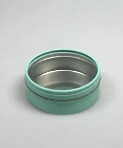 boite à dragées en métal turquoise