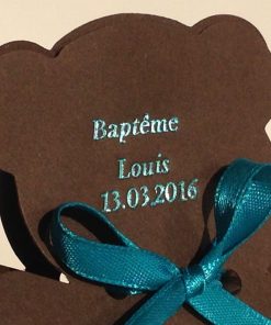 Alternative view of Contenant dragées ourson - Chocolat - Dragées baptême