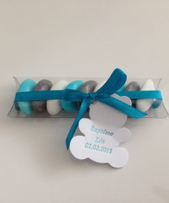 Alternative view of Etui à dragées avec étiquette ourson - dragées baptême