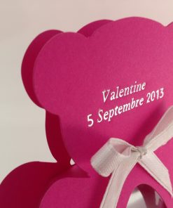 Contenant dragées ourson fuchsia