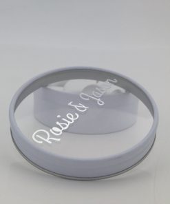 Alternative view of Boite à dragées métal ronde - Blanc - Avec fenêtre