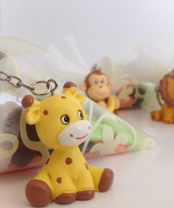Baptême thème jungle avec cornet - Porte clés